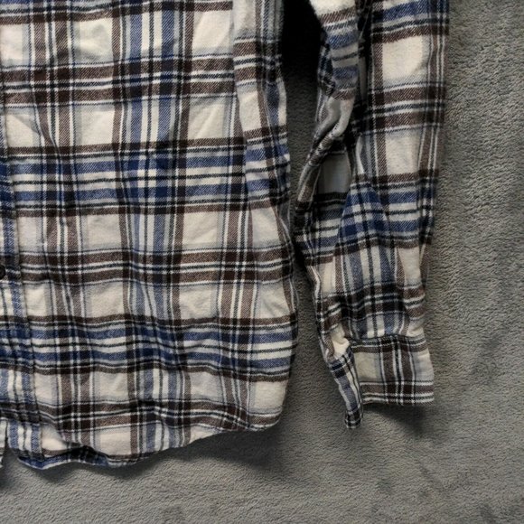 🍑CROFT & BARROW Men Flannel Shirt Winter Button-Down Pocket Casual Plaid MEDIUM - Picture 6 of 12